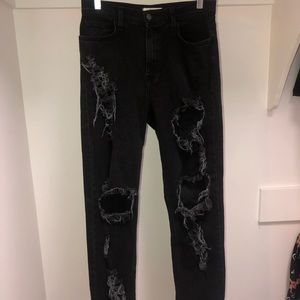 Vibrant brand size 9 high waisted ripped jeans